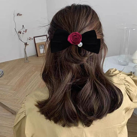 Spring hair clip Velvet material Advanced sense Hair clip on the back of the head(Sitewide: Free Shipping Over $50)