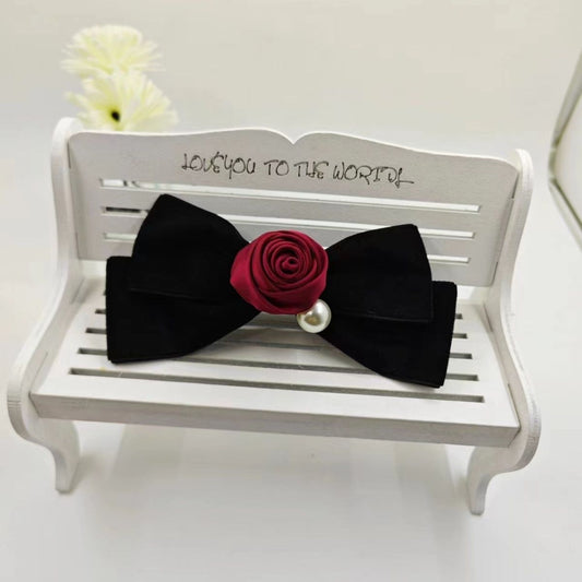 Spring hair clip Velvet material Advanced sense Hair clip on the back of the head