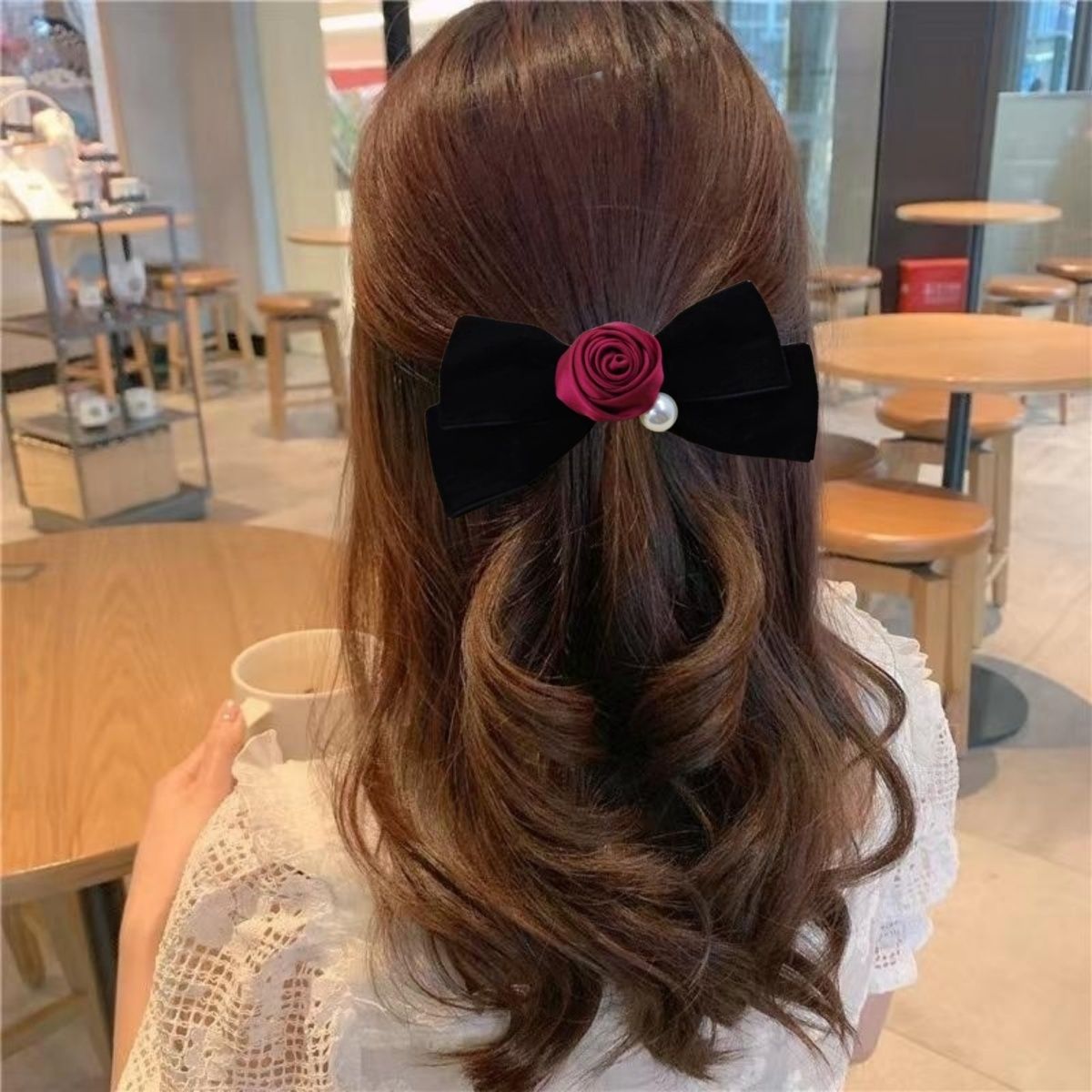 Spring hair clip Velvet material Advanced sense Hair clip on the back of the head(Sitewide: Free Shipping Over $50)