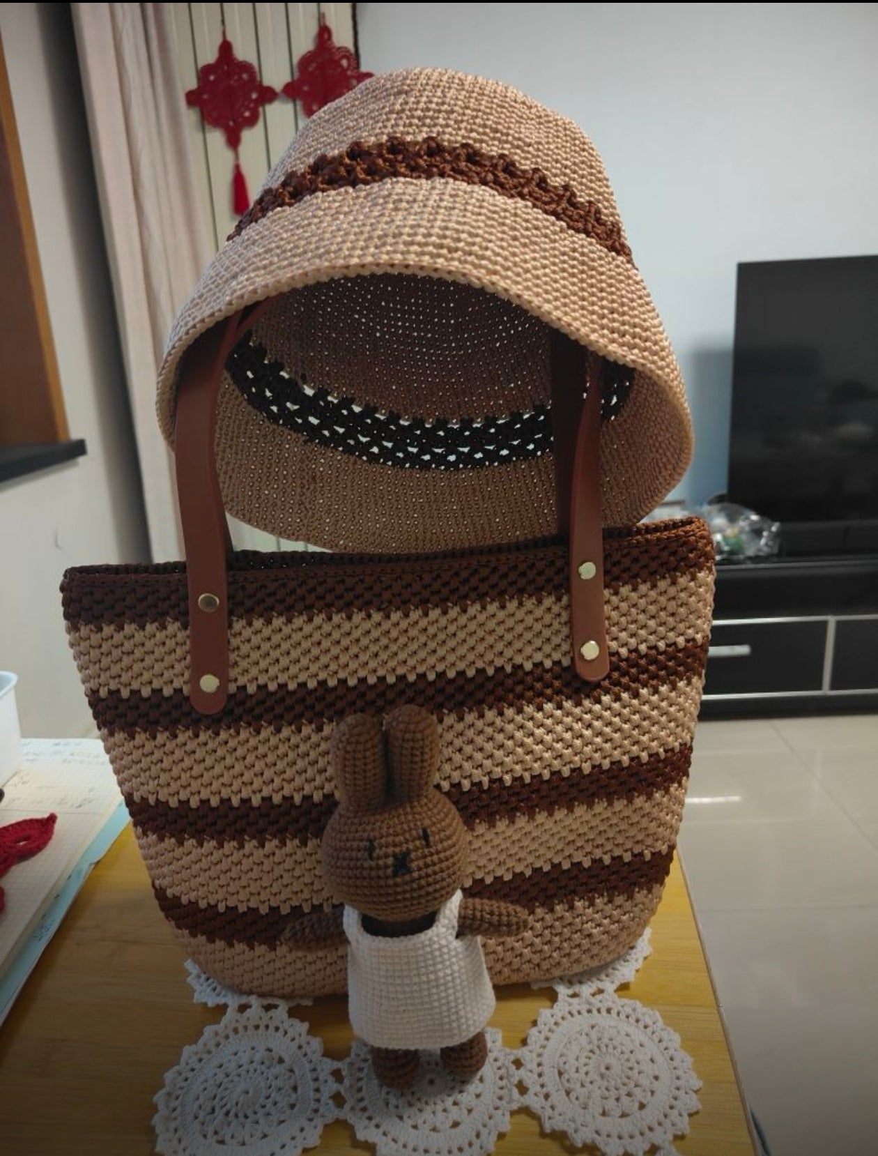 Lena DIY/Handcrafted  Summer |tote bag|Finished Goods( Free Shipping)