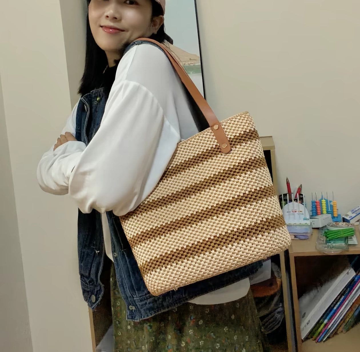 Lena DIY/Handcrafted  Summer |tote bag|Finished Goods( Free Shipping)