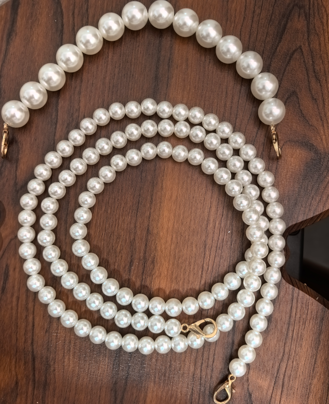Imitation Pearls Handles | Bag Chain Strap--As seen in lena's Live