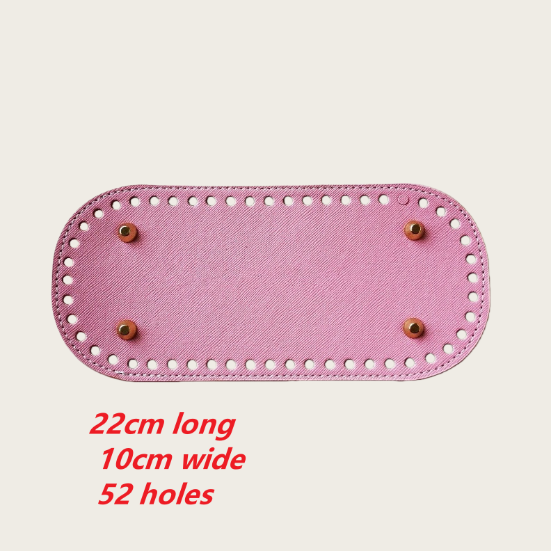 pre-punched PU leather  bag base 22cm*10cm