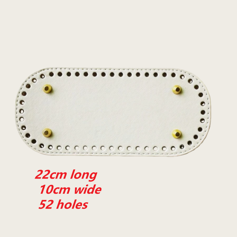 pre-punched PU leather  bag base 22cm*10cm