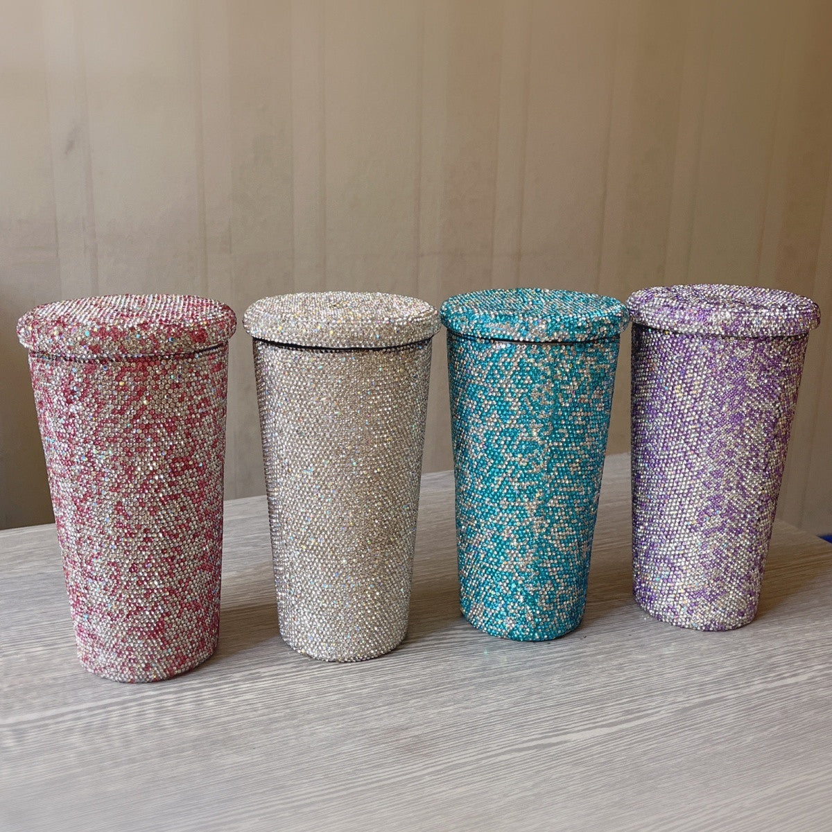 750ml Full Rhinestone Minimalist 304 Stainless Steel Straw Tumbler