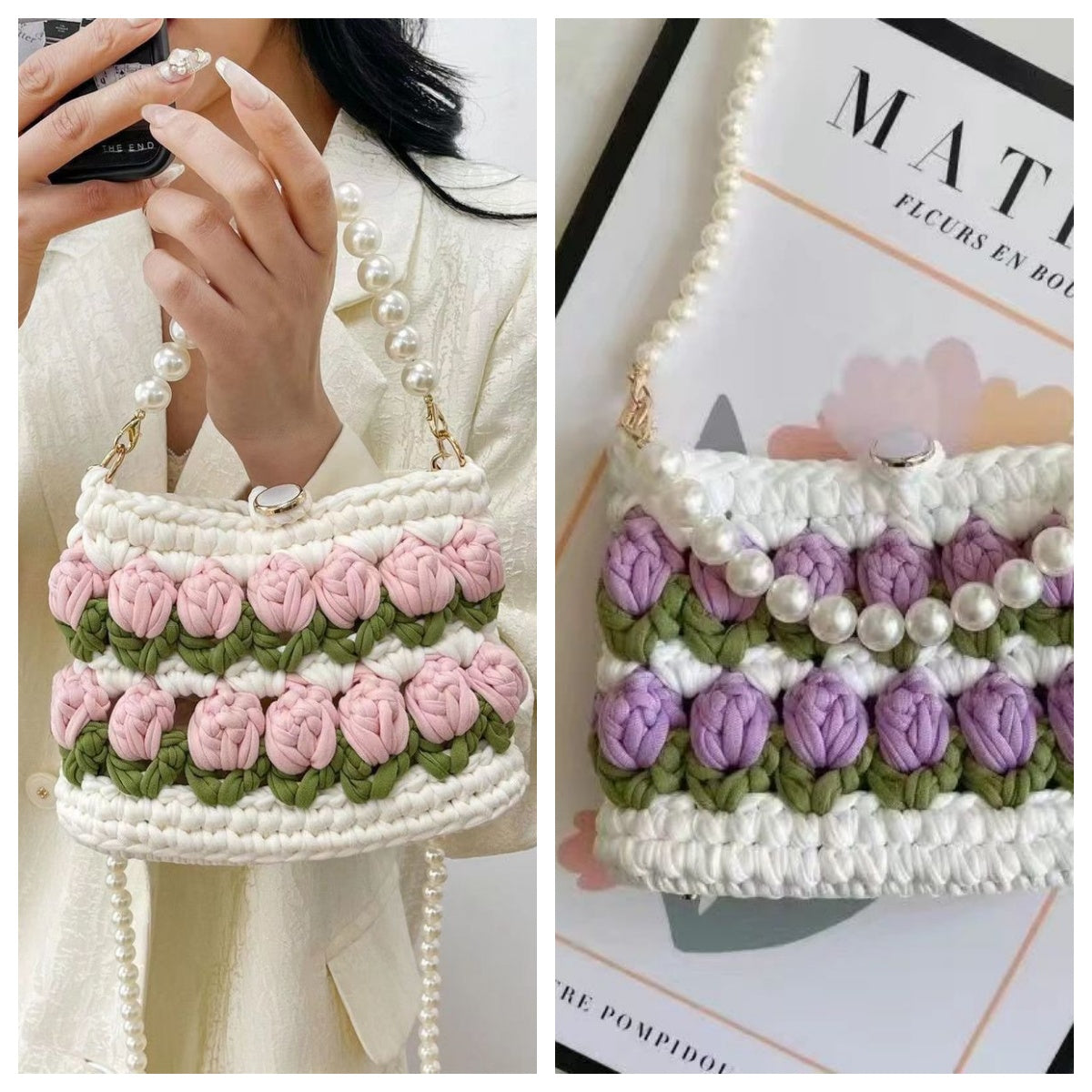 Lena DIY/Handmade Flower bag-Finished Goods（Two combinations of）| Free Shipping