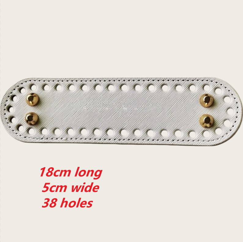 pre-punched PU leather  bag base 18cm*5cm -As seen in Lena's Live