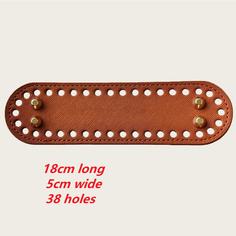 pre-punched PU leather  bag base 18cm*5cm -As seen in Lena's Live