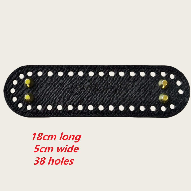 pre-punched PU leather  bag base 18cm*5cm -As seen in Lena's Live